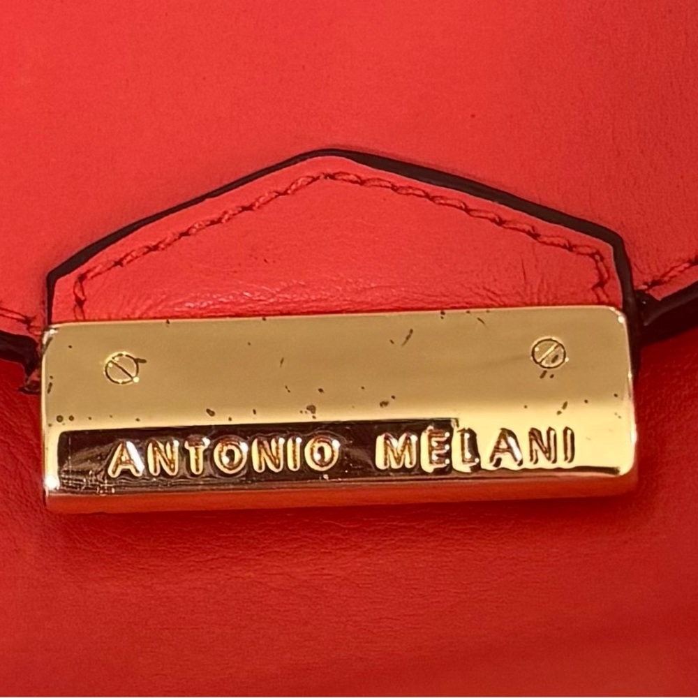 Antonio Melani Vibrant Red Bag with Gold Detail